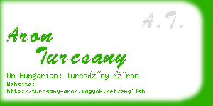 aron turcsany business card